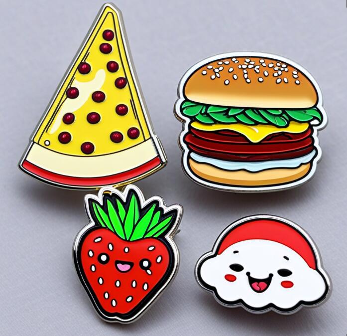 Cartoon Food Enamel Pins