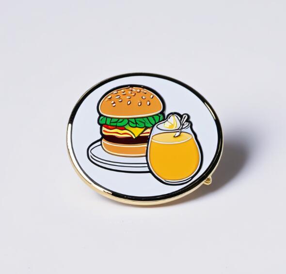 custom food lapel pins