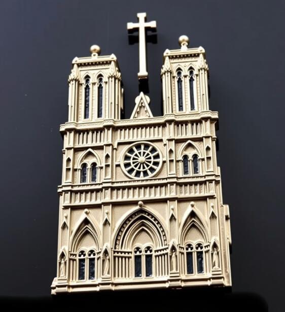 Religious Art Exquisite Notre Dame Metal Pins