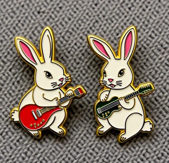 Rabbit Singer Custom Pins