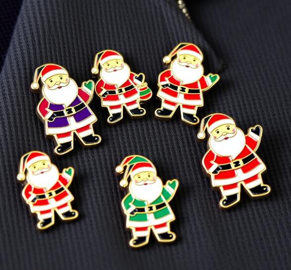 Colorful Santa Claus Lapel Pins