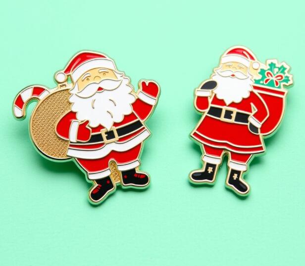 Holiday Santa Claus Lapel Pins