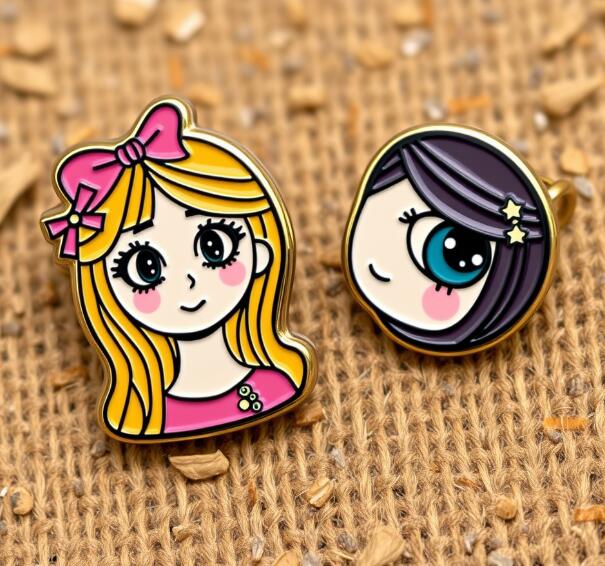 Whimsical One-eyed Girl Custom Pins
