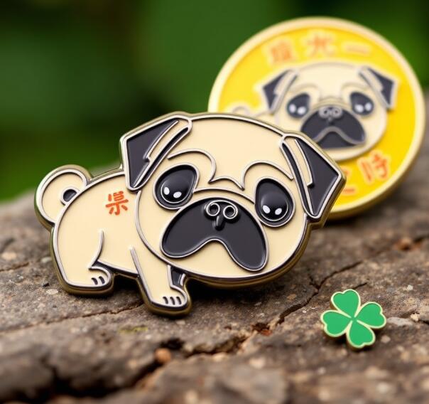 Auspicious Personalized Handcrafted Luck Pug Custom Pins