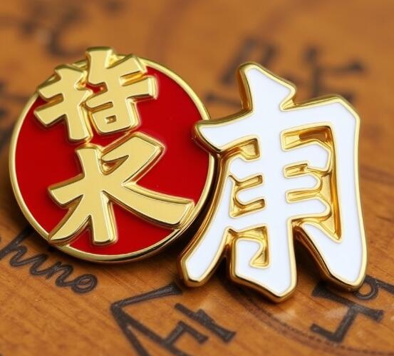 Cultural Chinese Characters Lapel Pins