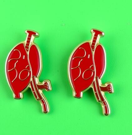 Blood Lung Custom Pins