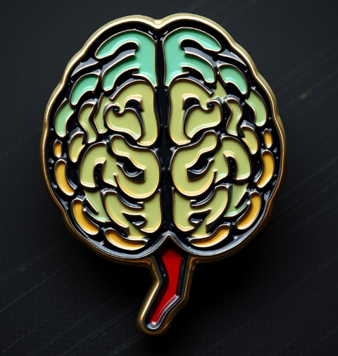 Creative Brain Metal Pins