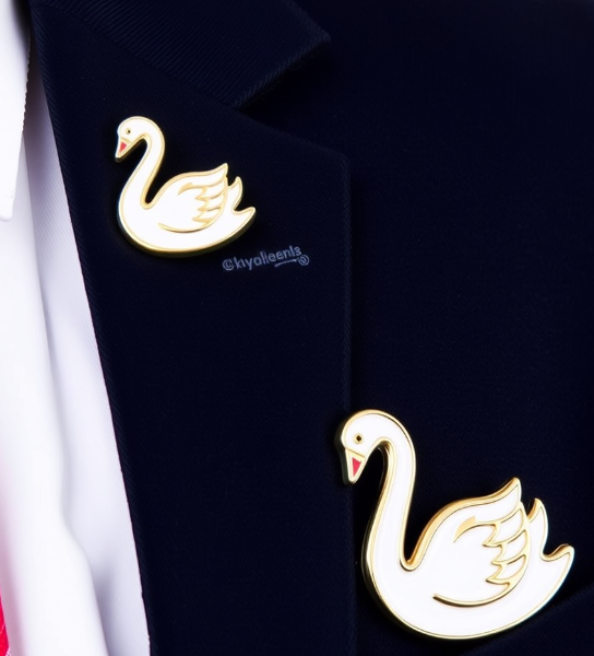 Swan Lapel Pins