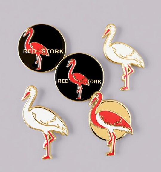 Red Stork Award Pins