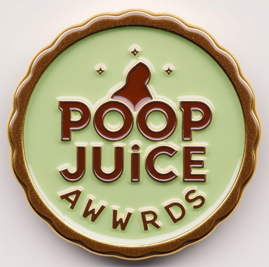 Poop Juice Award Pins