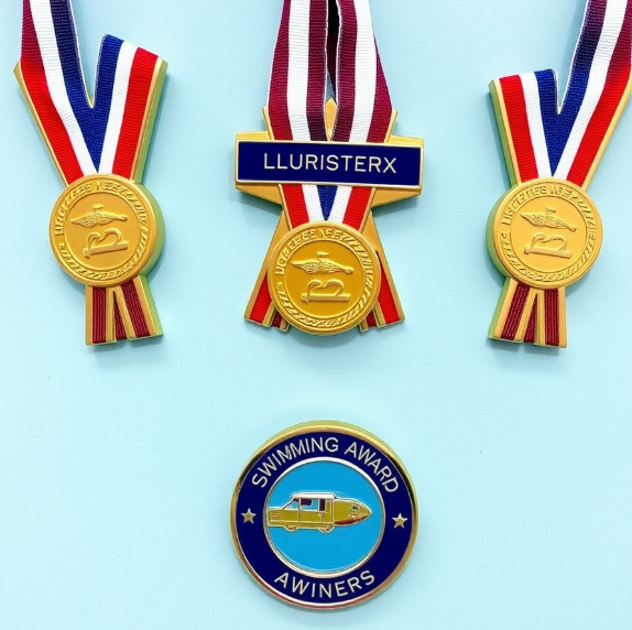 Swimming Award Pins