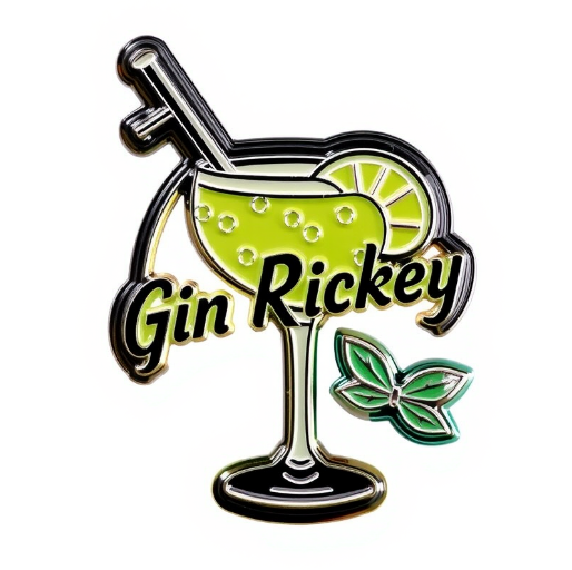 Gin Rickey Custom Pins
