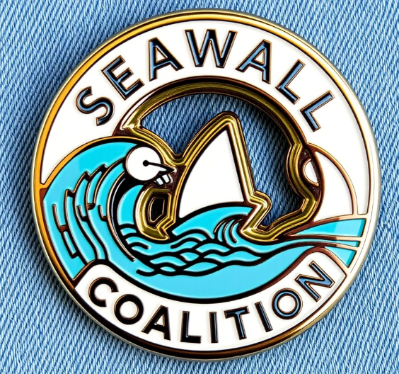 Seawall Coalition Custom Pins