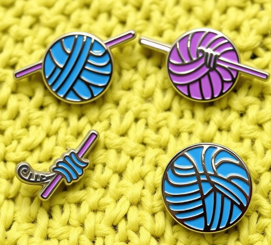 Knotty Knit Wits Custom Pins