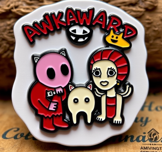 Custom Awkward Enamel Pins