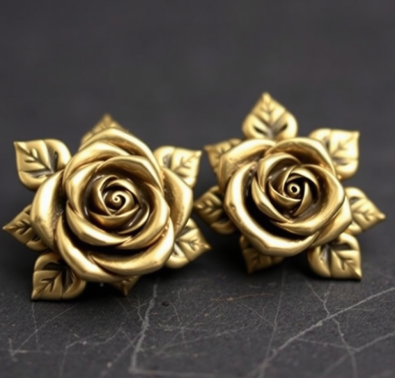 Custom Antique Rose Pins